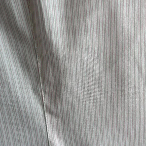 Ann Taylor Pink White Striped 100% Cotton Button Front Shirt Size 6 Petite - Picture 2 of 5